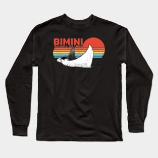 Bimini Shark Diving Manta Ray Long Sleeve T-Shirt